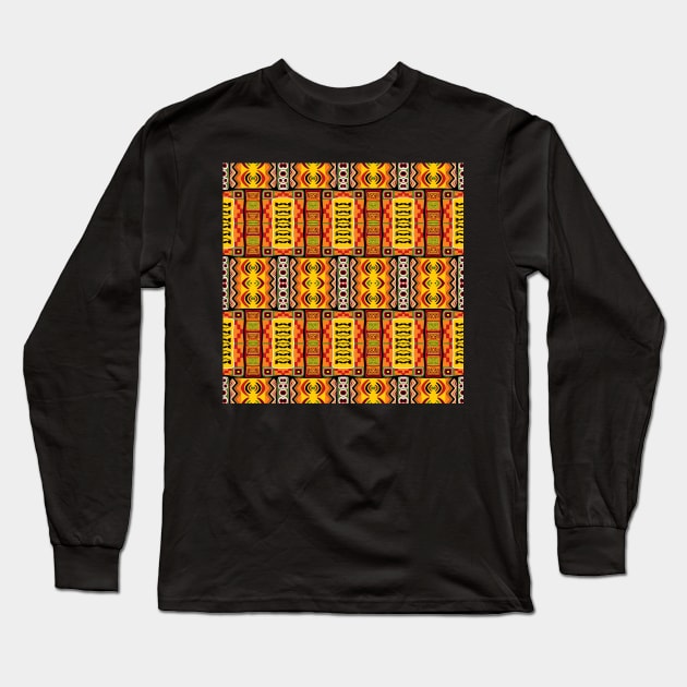 Ethnic African Inspired Pattern Long Sleeve T-Shirt by KirstenStar 